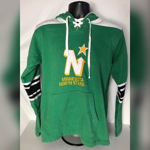 Vintage Minnesota North Stars Lace Up Hoodie